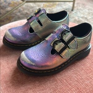 Iridescent Kids Shoes with Double Buckle
